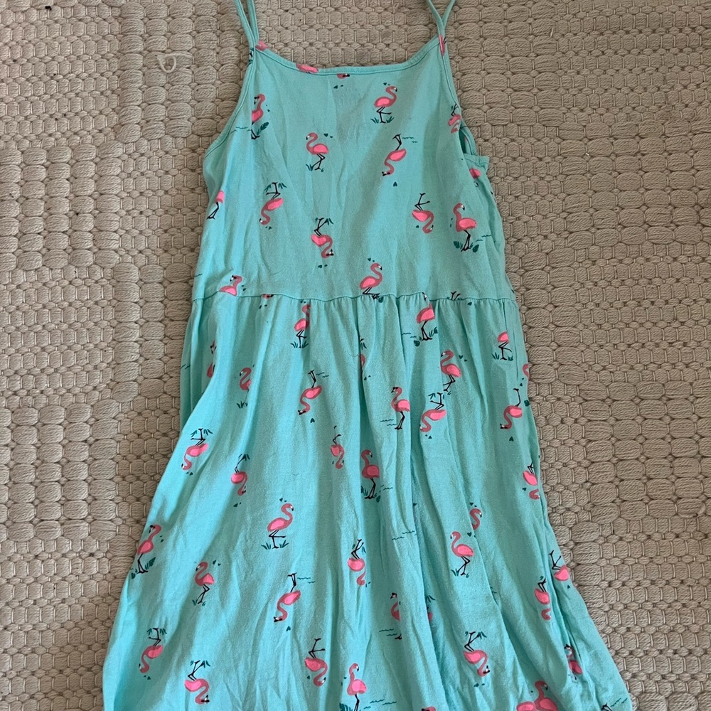 Jumping Beans Aqua Flamingo Dress